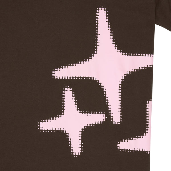 BROWN N PINK HALFTONE 3STA POLO