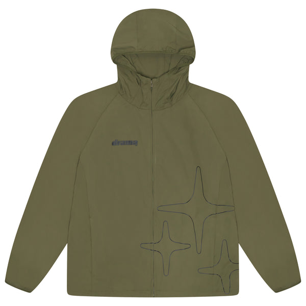 MILITARY GREEN LIGHTWEIGHT NYLON JACKET