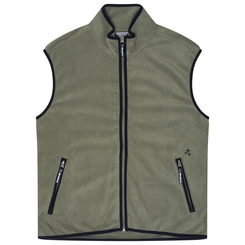 ARMY GREEN POLAR FLEECE VEST