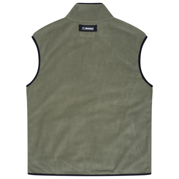 ARMY GREEN POLAR FLEECE VEST