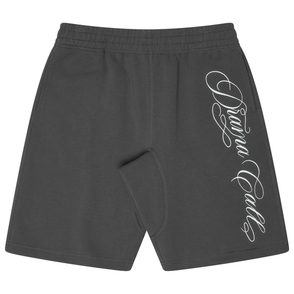 ASH GREY SCRIBBLE STITCH SHORTS