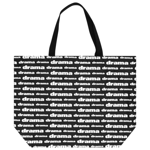 DRAMA ALL OVER TOTE BAG (BLACK)