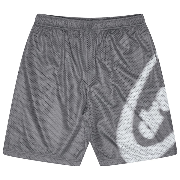 ASH GREY OVAL MESH SHORTS