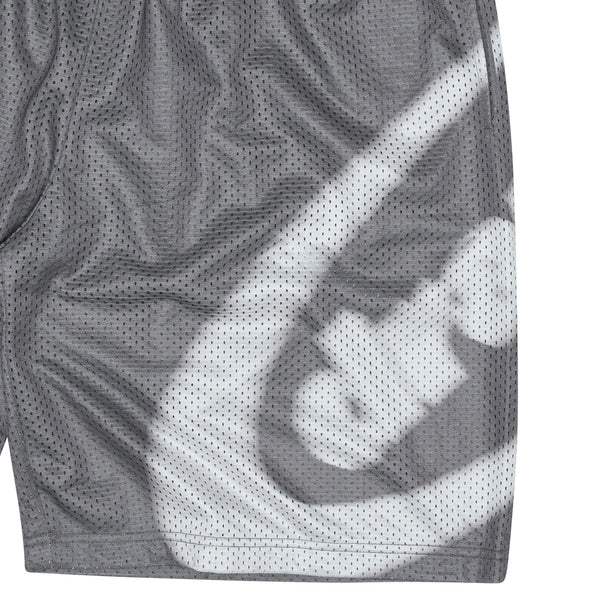 ASH GREY OVAL MESH SHORTS