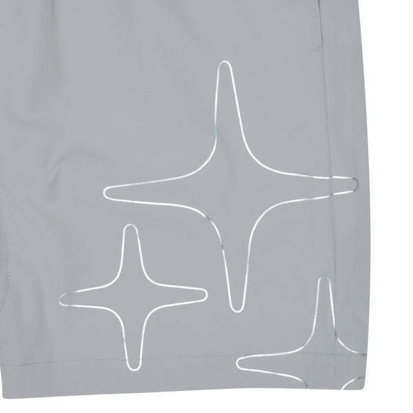 LIGHT GREY LIGHTWEIGHT NYLON SHORTS