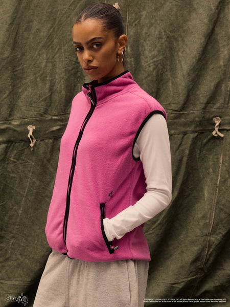 PINK POLAR FLEECE VEST