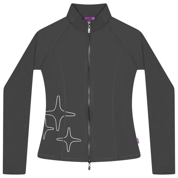 WOMENS STA RUNNIN JACKET (DARK GREY)