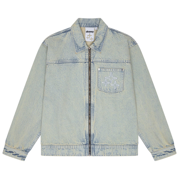 3STA STITCH DENIM JACKET (LIGHT WASH)