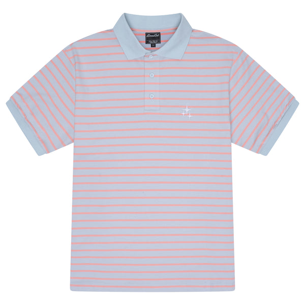 BLUE N PINK STA STRIPED POLO
