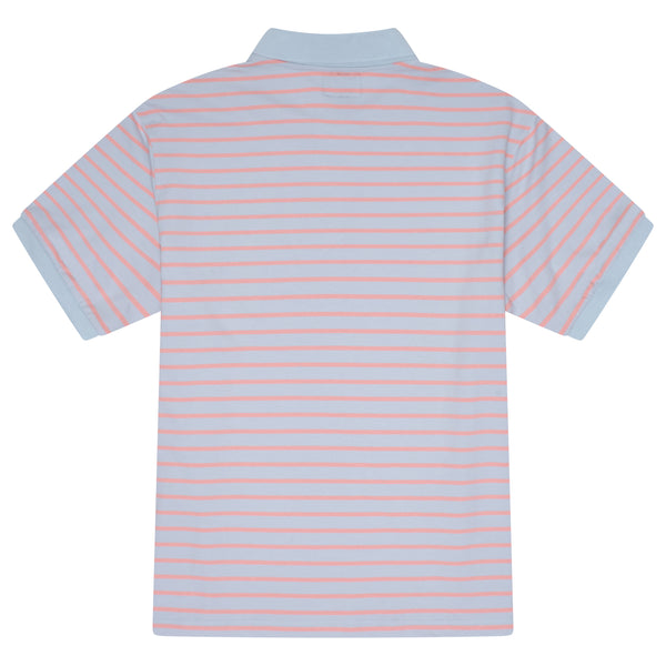 BLUE N PINK STA STRIPED POLO