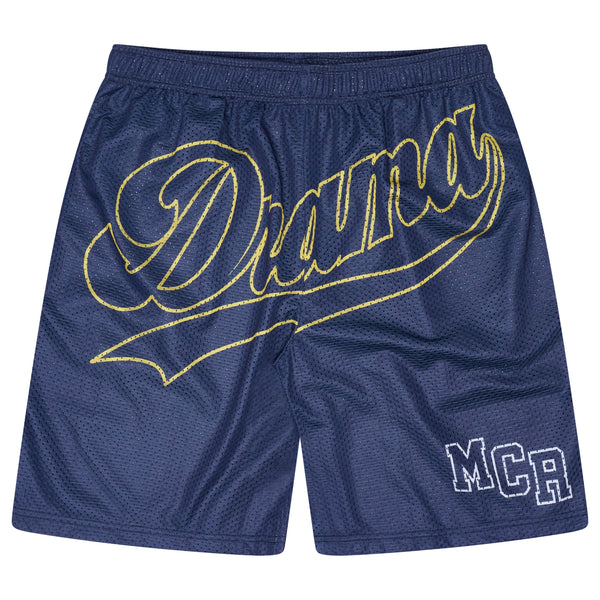NAVY SCRIPT MESH 98 SHORTS