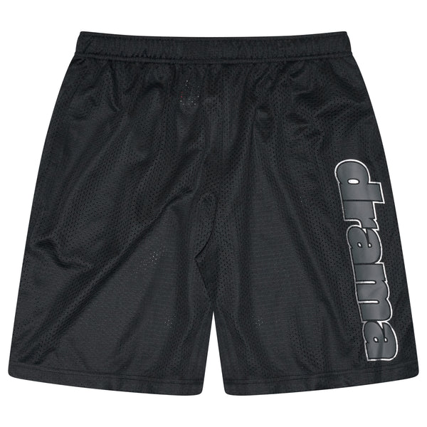 BLACK STAPLE MESH SHORTS