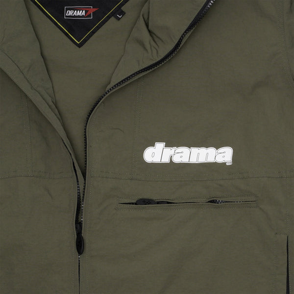 OLIVE GREEN SHELL RAIN JACKET