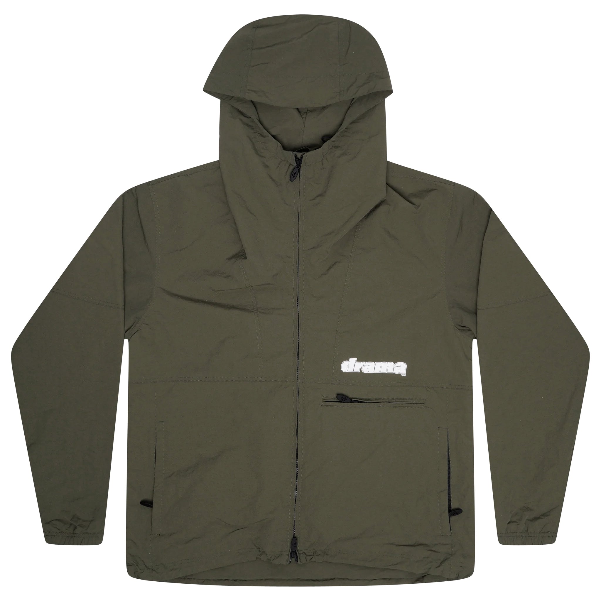 OLIVE GREEN SHELL RAIN JACKET