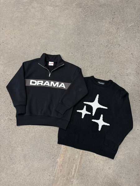 BLACK STA KNIT