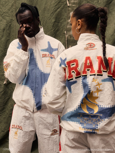 WHITE OLYMPIC TRACK PANTS