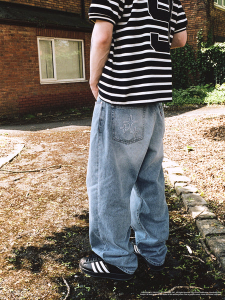 BIG B*STARDS LIGHT BLUE WASH DENIM (BAGGY FIT)