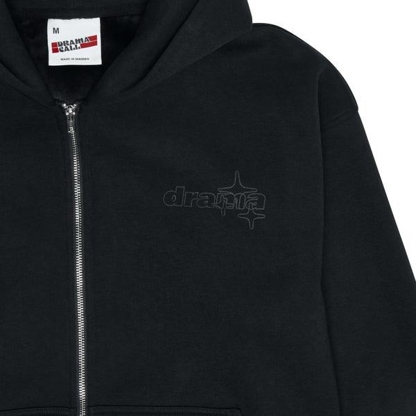 BLACK LINE-STA ZIP UP HOOD