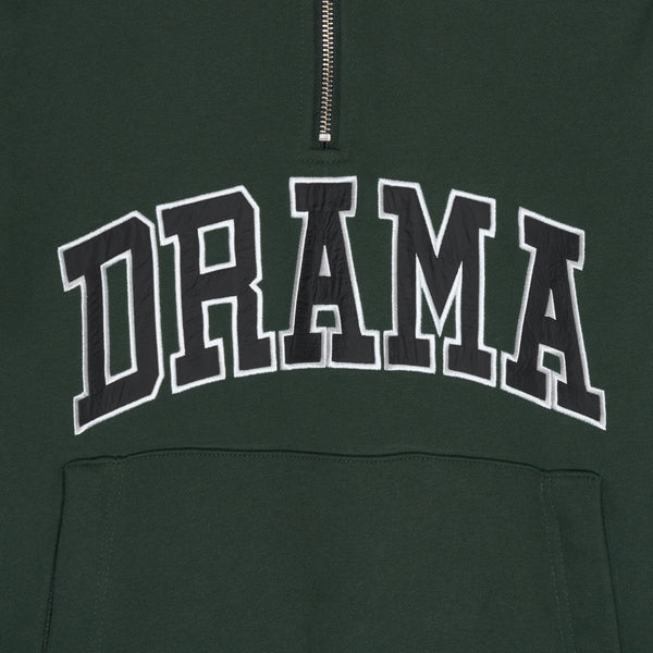 FOREST GREEN PUFFAH HOOD 1/4 ZIP