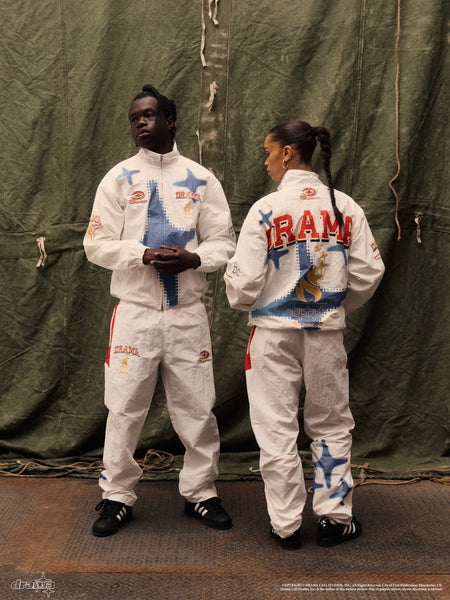 WHITE OLYMPIC TRACK PANTS