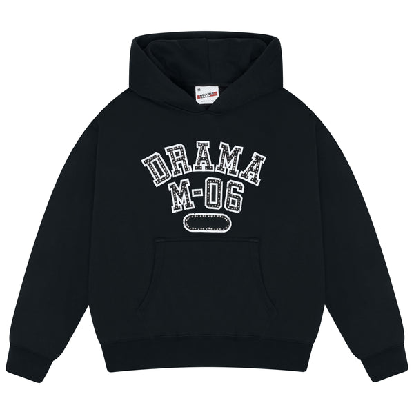 BLACK COLLEGE STUD HOOD