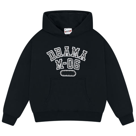 BLACK COLLEGE STUD HOOD