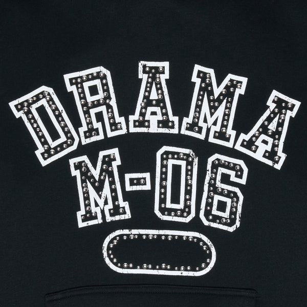 BLACK COLLEGE STUD HOOD