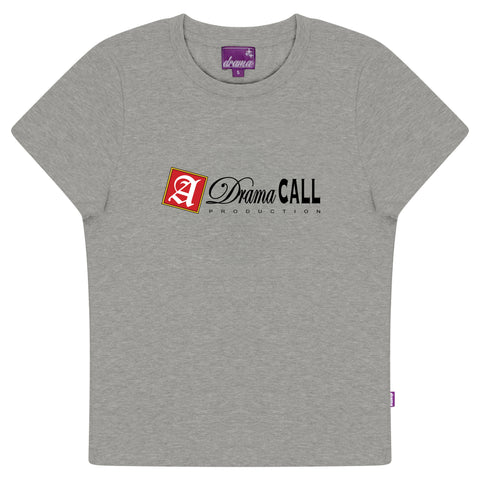 DRAMA PRODUCTION WOMENS BABY TEE (GREY)
