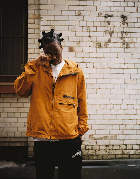 RUST ORANGE SHELL RAIN JACKET