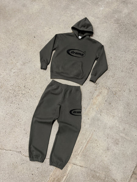 ASH GREY N BLACK OVAL BOTTOMS