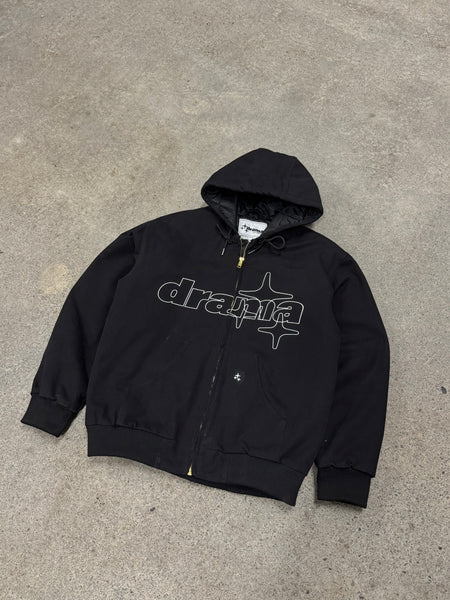 BLACK HEAVY CANVAS GRAFT JACKET