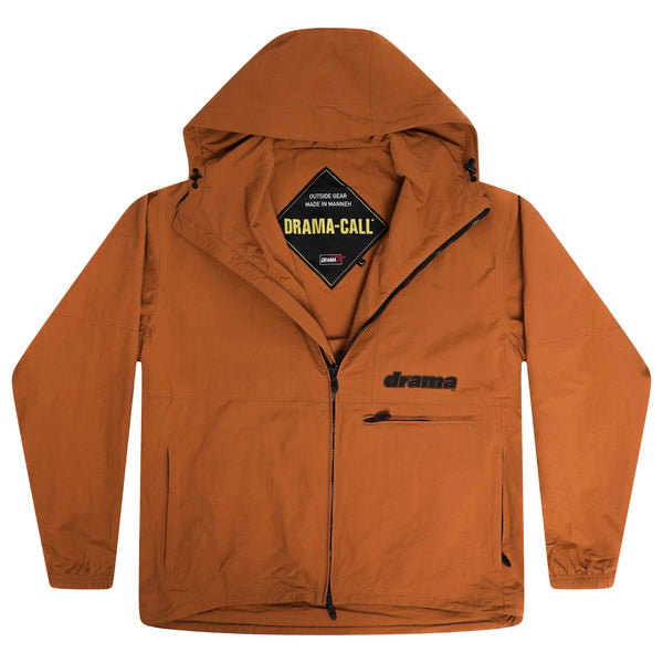 RUST ORANGE SHELL RAIN JACKET