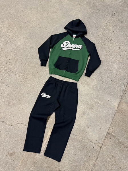 SCRIPT STUD HOOD (FOREST GREEN)