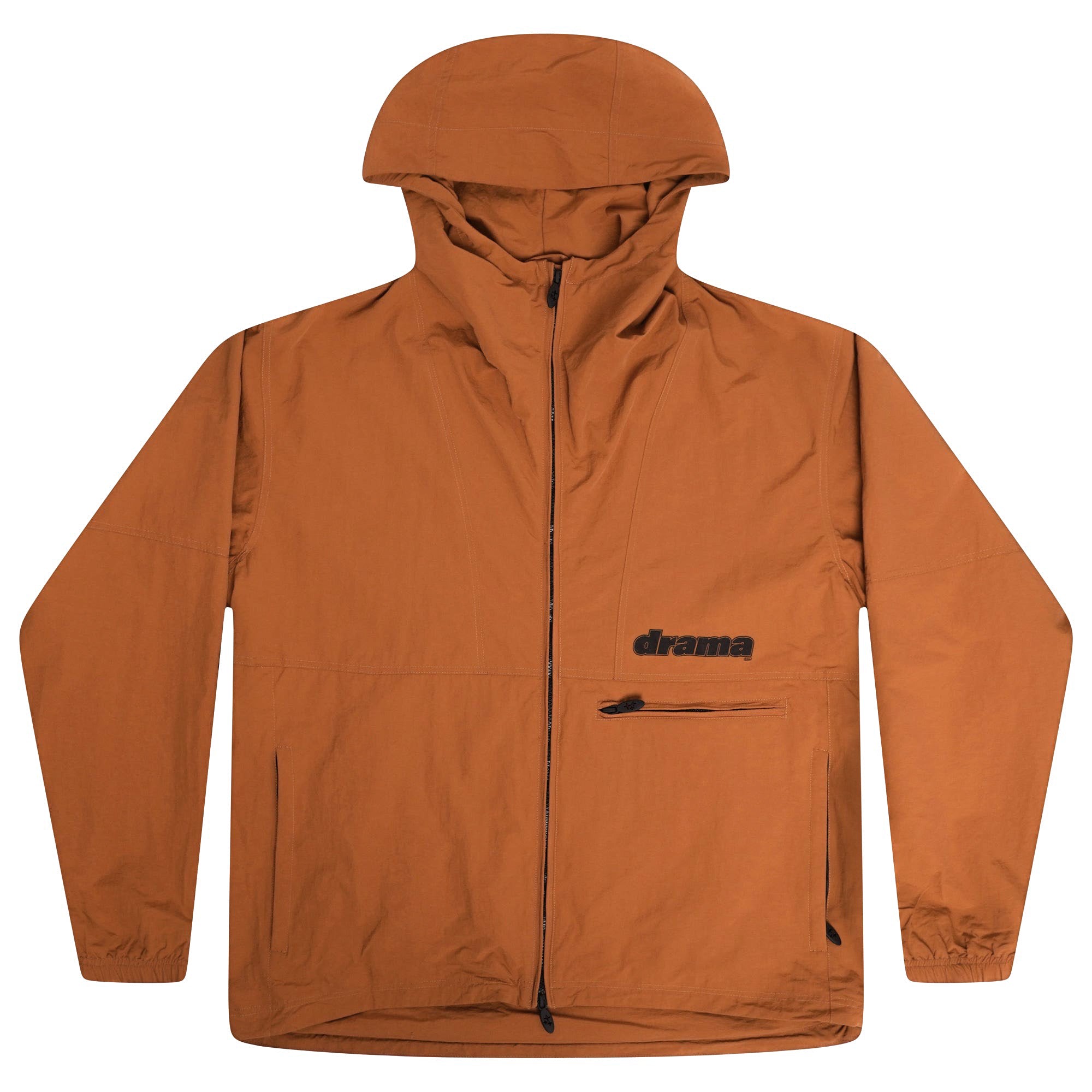 RUST ORANGE SHELL RAIN JACKET