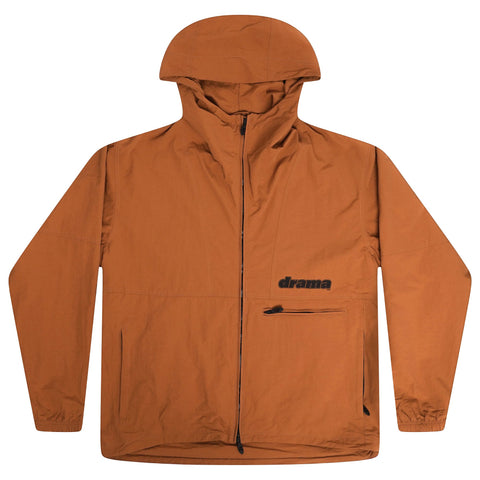RUST ORANGE SHELL RAIN JACKET