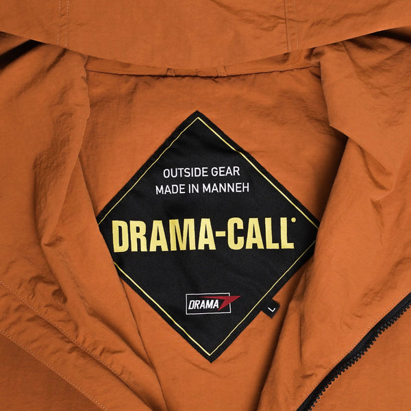 RUST ORANGE SHELL RAIN JACKET