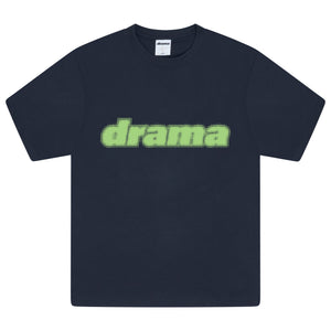 GREEN HALFTONE STAPLE TEE *NEW BLANK (NAVY)