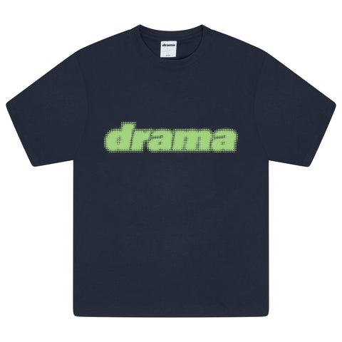 GREEN HALFTONE STAPLE TEE *NEW BLANK (NAVY)