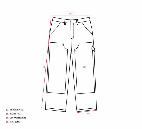 CANVAS DOUBLEKNEE STA PANTS (BLACK)