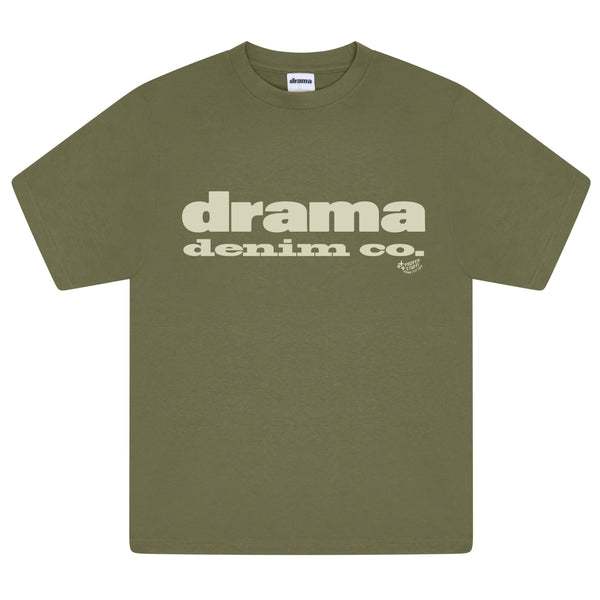 DRAMA DENIM CO. TEE (OLIVE GREEN)