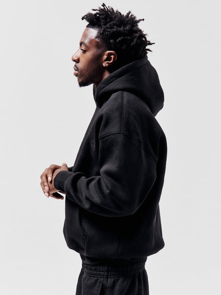 BLACK ALL STAR EMBROIDERED HOOD