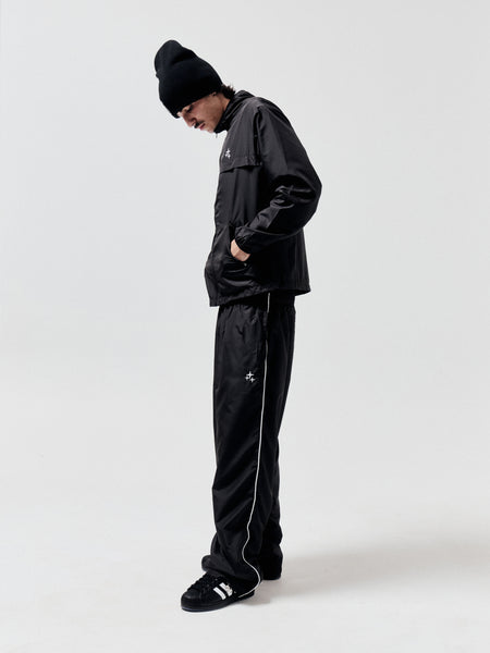 BLACK STA BAGGY NYLON JACKET