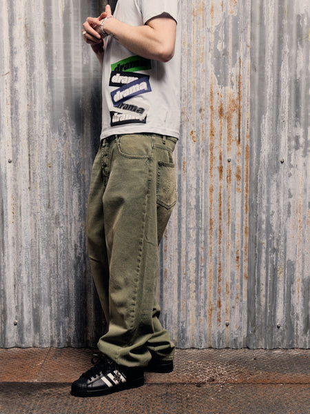 REGULAR DEGULAR GREEN WASH DENIM (REGULAR FIT)