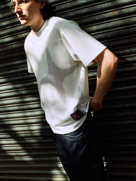 WHITE HALFTONE 3STA JERSEY