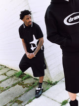 BLACK HALFTONE 3STA POLO - New