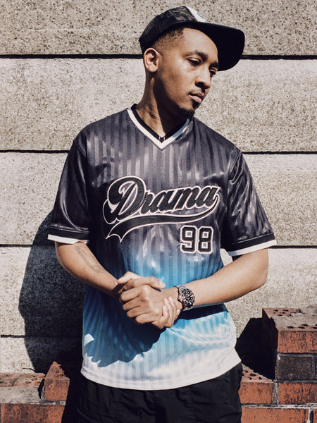BLACK N BLUE SCRIPT 98' JERSEY