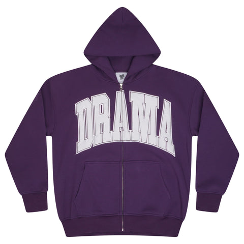 PURPLE COLLEGE HEAVY ZIP UP