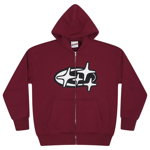 4STA HEAVY ZIP UP (RED WINE)