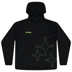 LIGHTWEIGHT NYLON JACKET (BLACK N GREEN)