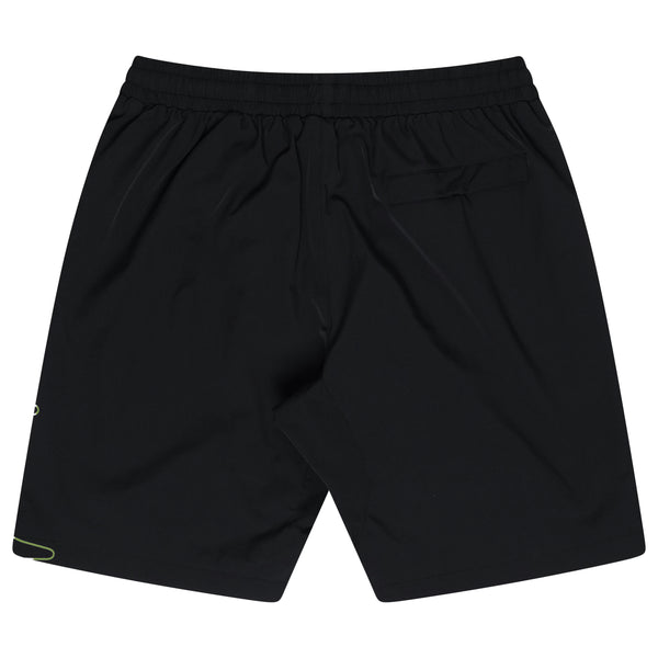 LIGHTWEIGHT NYLON SHORTS (BLACK N GREEN)